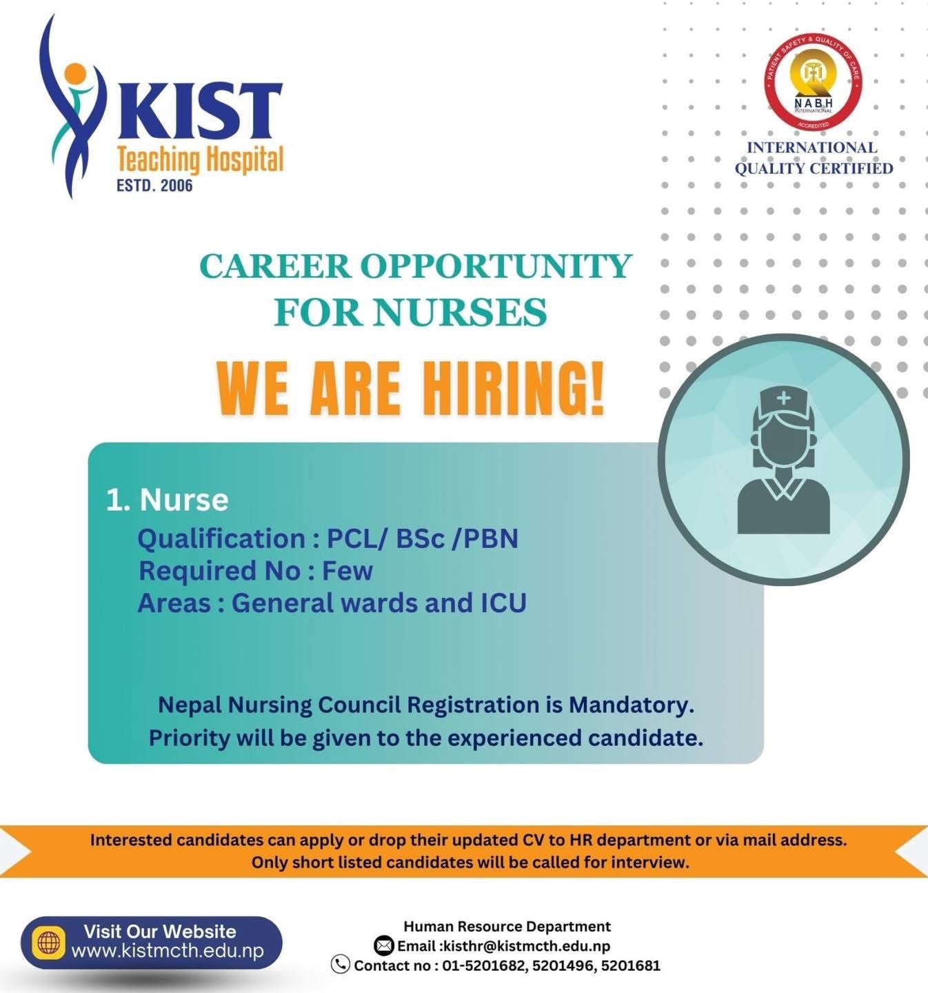KIST Medical College & Teaching Hospital Vacancy